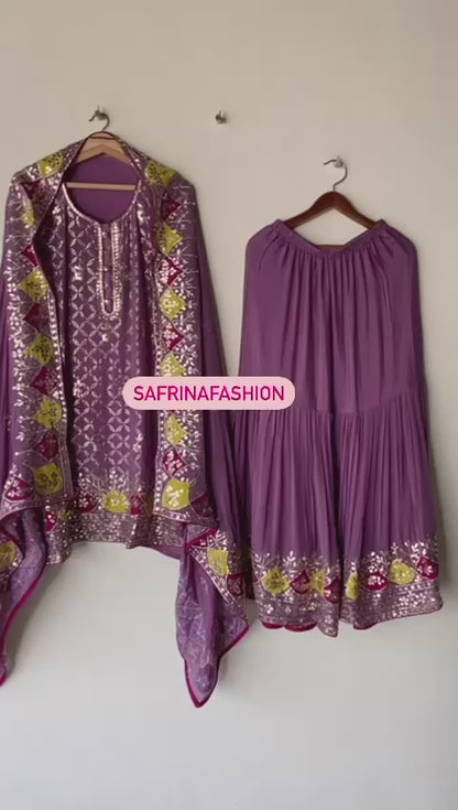 Roza kurta gharara dress