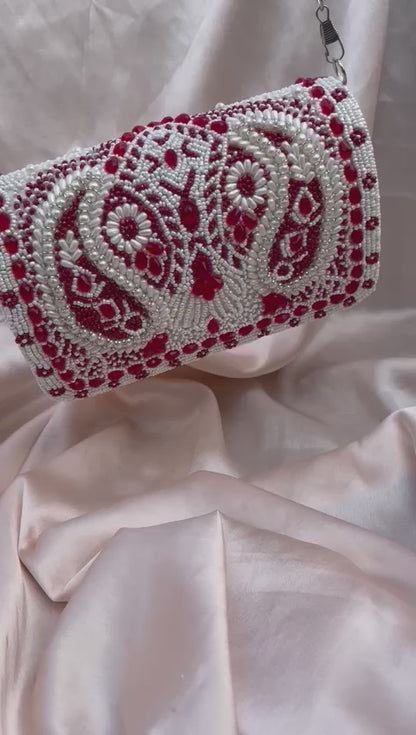 Bengali inspired handwork clutch