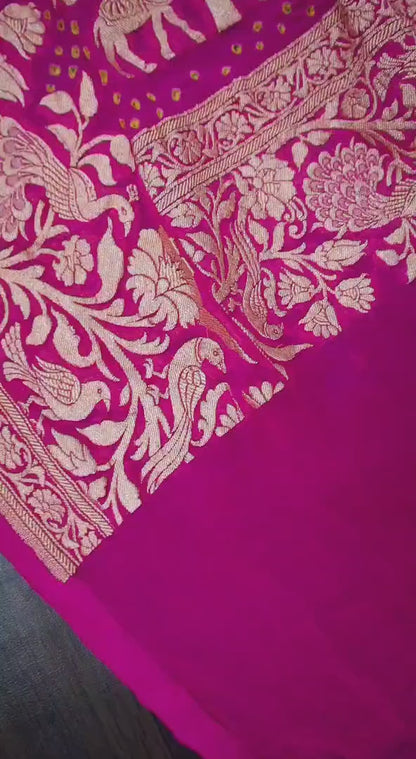 Hansika gorgette saree