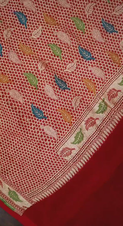 Durgesh khaddi Meenakari saree