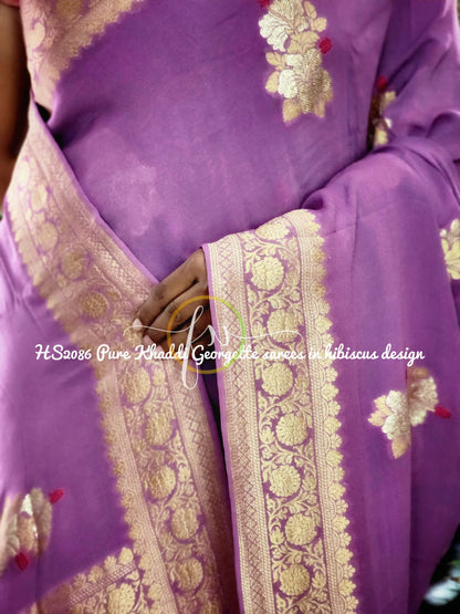 Raazvi khaddi Banarsi Meenakari saree