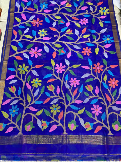 Lavika Muslin jamdani saree