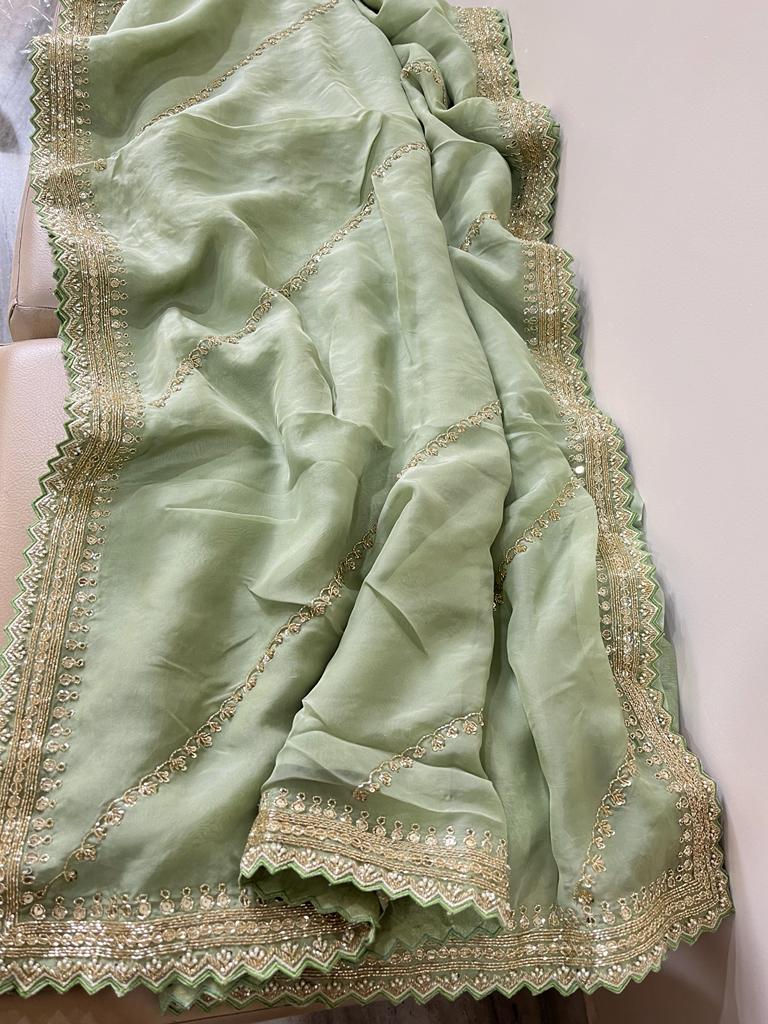 Nivesha organza partywear saree