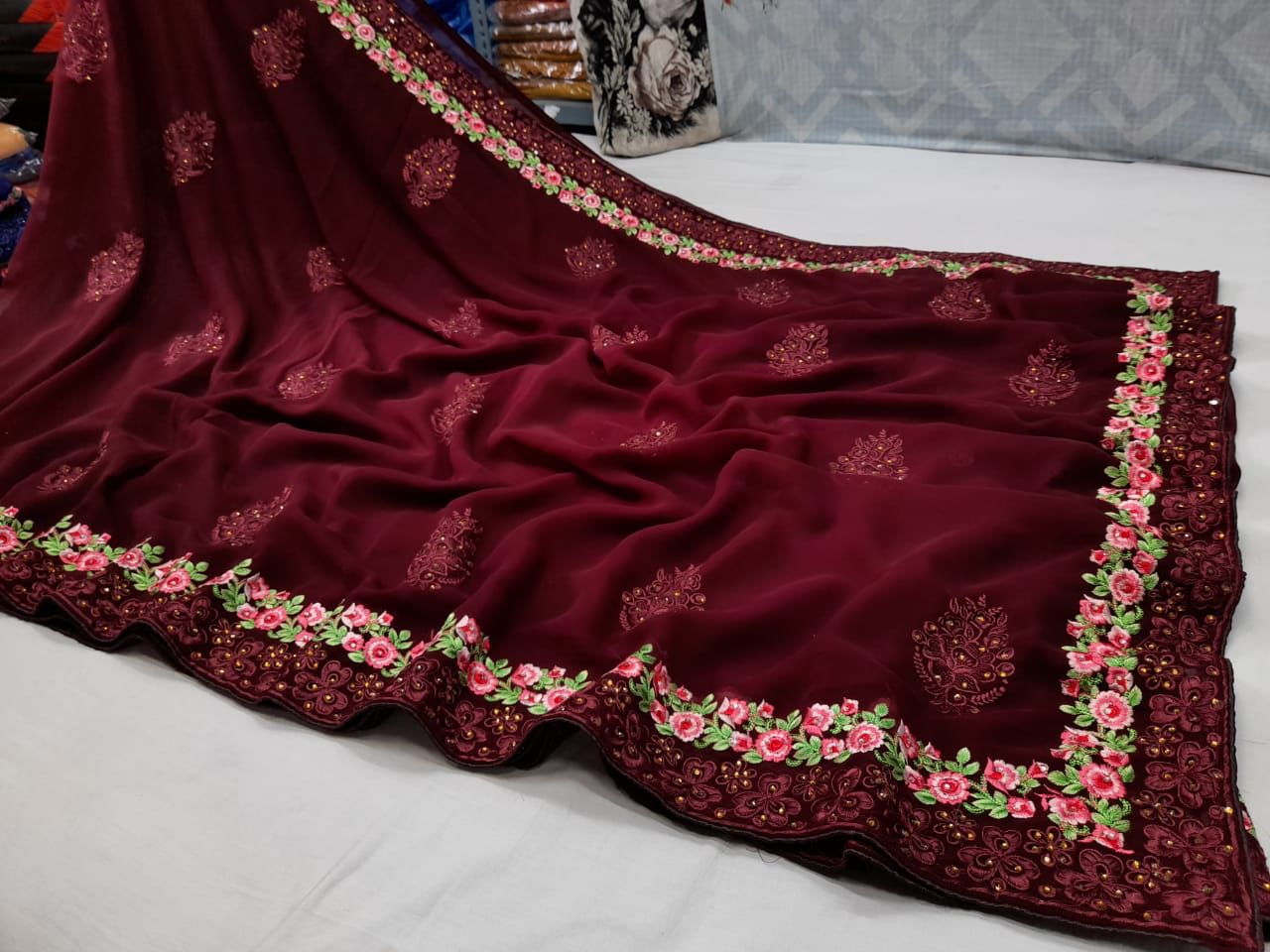 Farzania gorgette saree