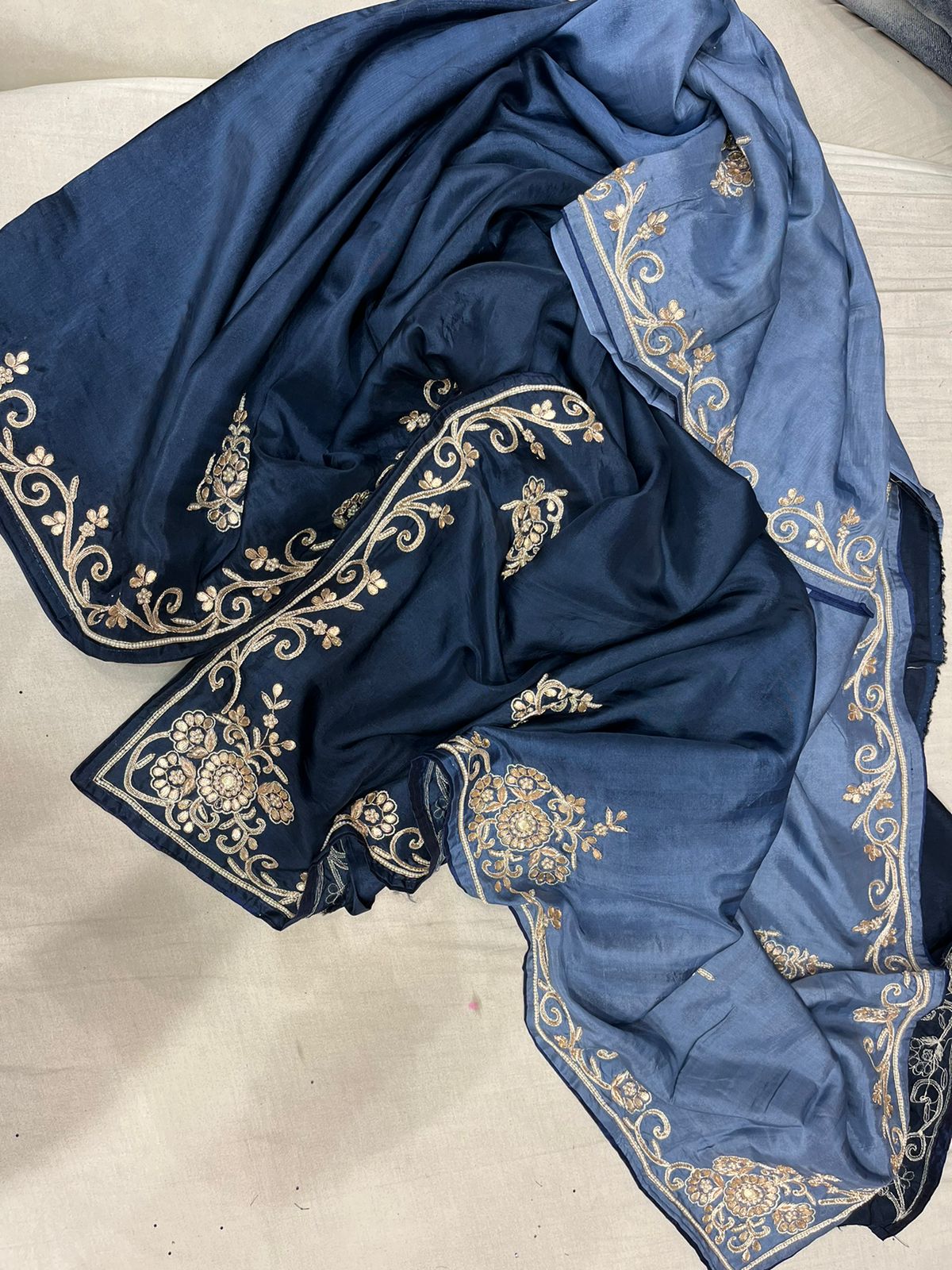 Handloom silk gottapatti saree