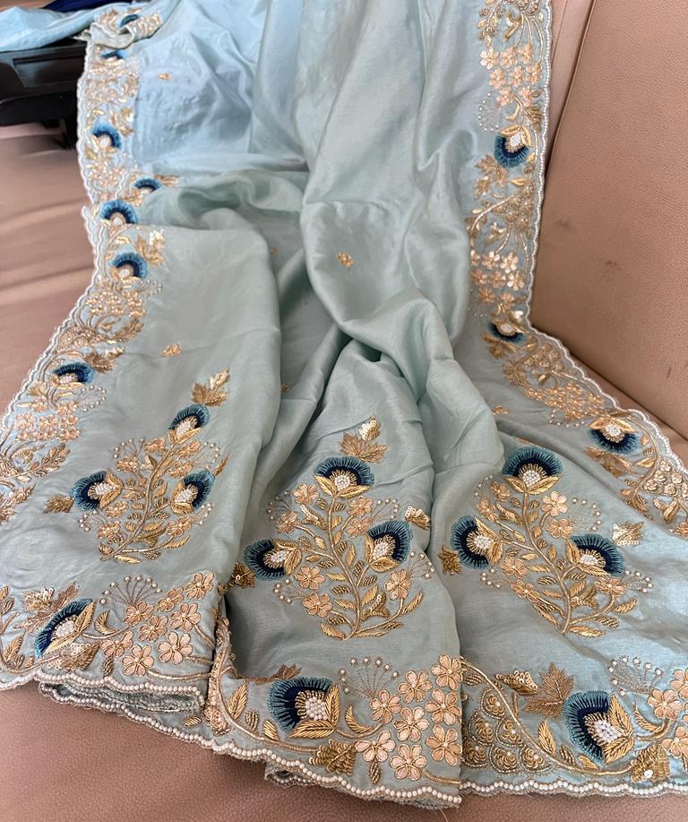 Avishka embroidered gottapatti saree