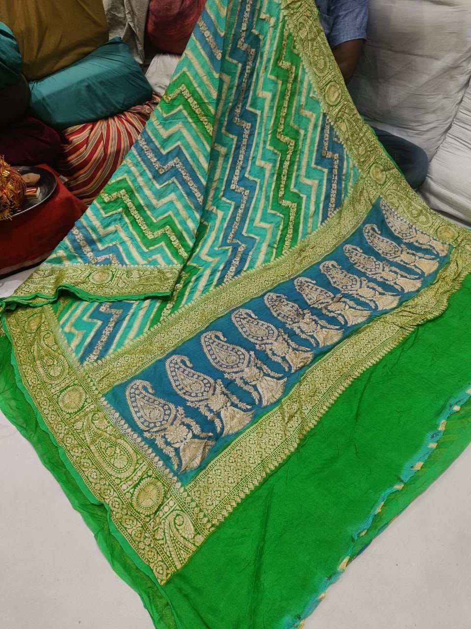 Nasheen banarsi gorgette saree