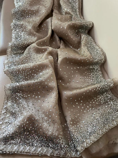 Samiksha organza sequence saree
