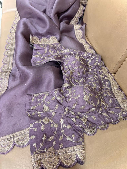 Maisha organza saree Indian sari blouse