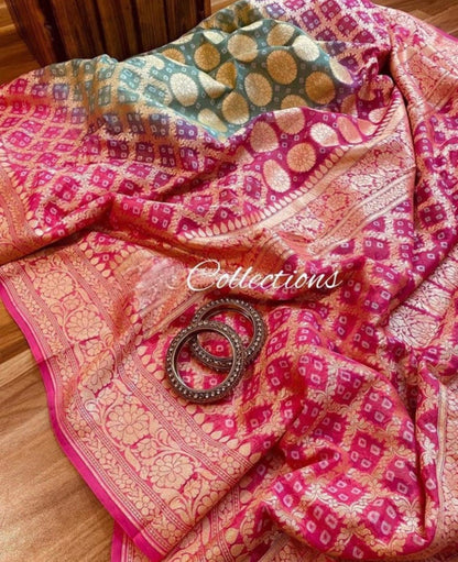 Alia inspired Bandhani saree