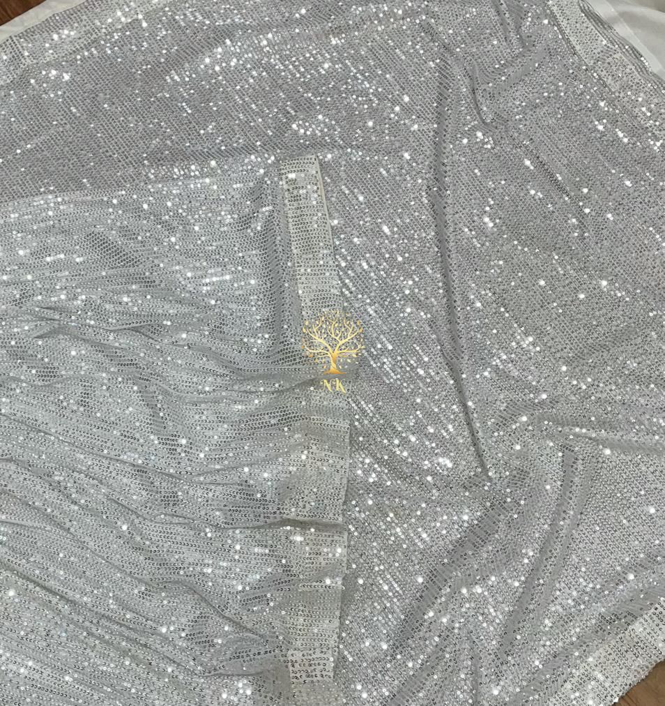 Elegant styled sequins saree