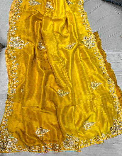 Handloom silk gottapatti saree