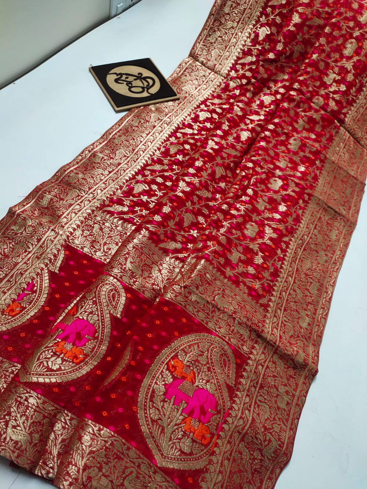 Kamisha khaddi gorgette saree