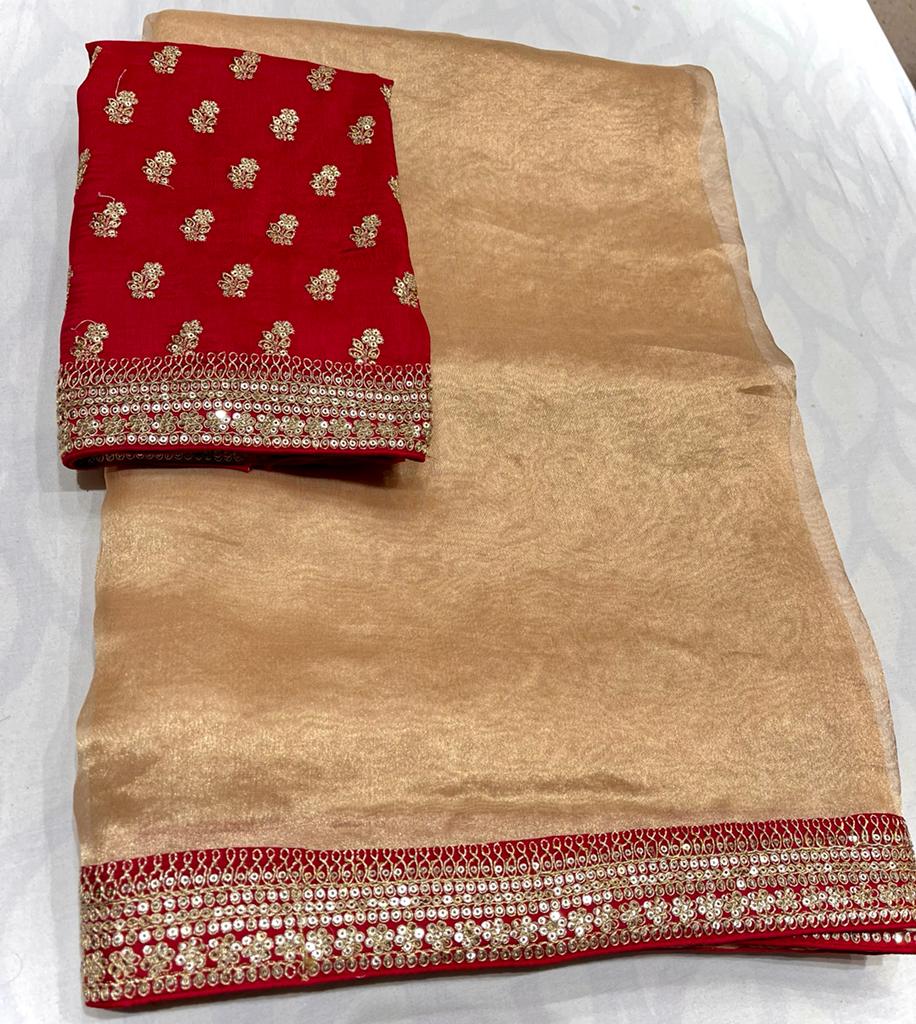 Kalkishi tissue organza saree