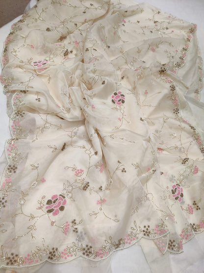 Fairly organza zardosi reception saree