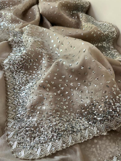 Samiksha organza sequence saree