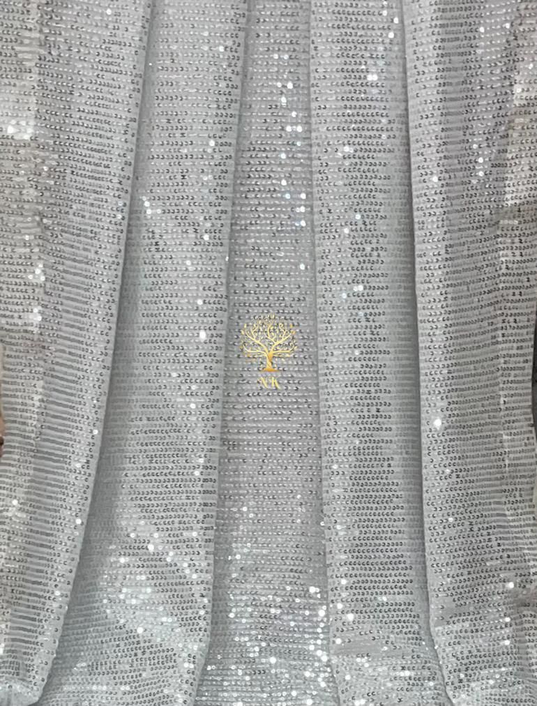 Elegant styled sequins saree