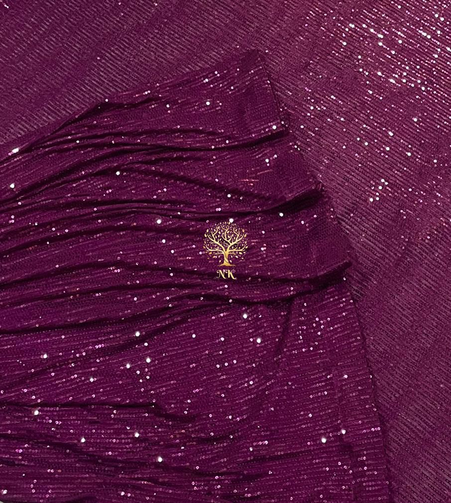 Elegant styled sequins saree