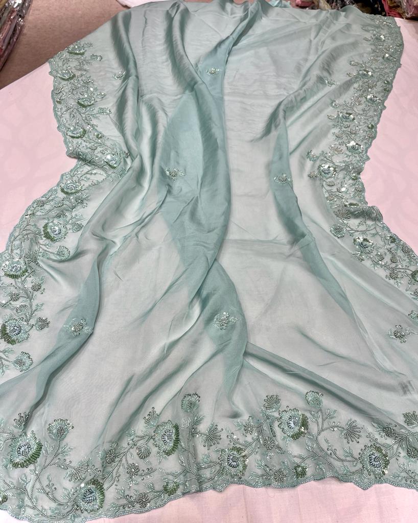 Alicia organza embroidered saree