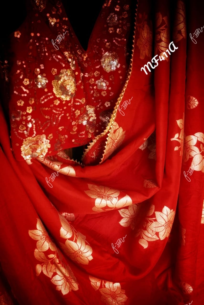 Elegant beautiful crepe saree
