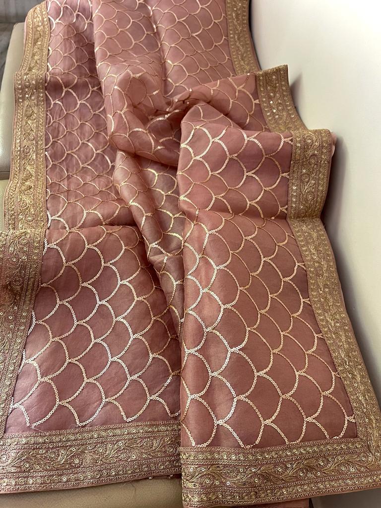 Lavina organza sequence saree