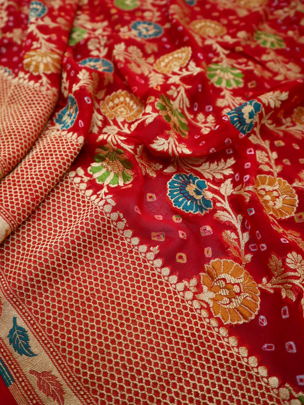 Durgesh khaddi Meenakari saree