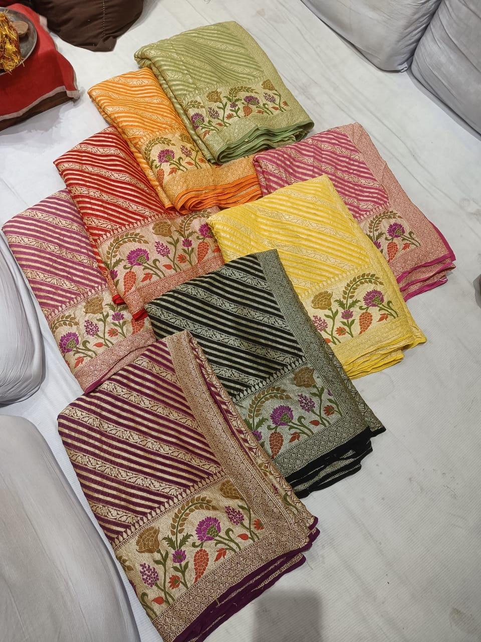 Maheera gorgette banarsi saree