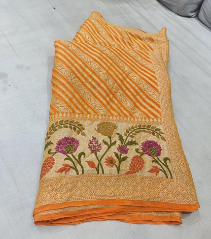 Maheera gorgette banarsi saree