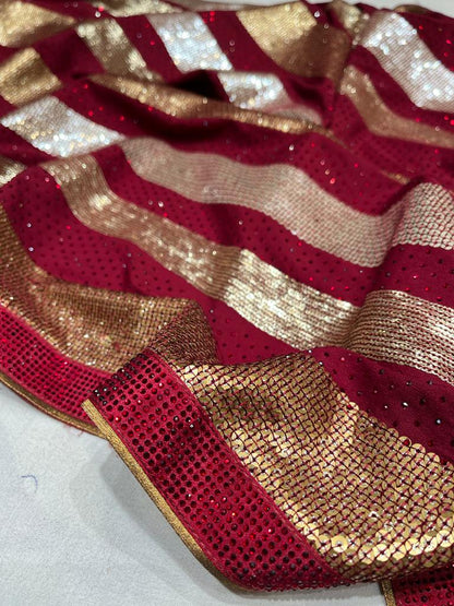 Bridal inspired crepe saree