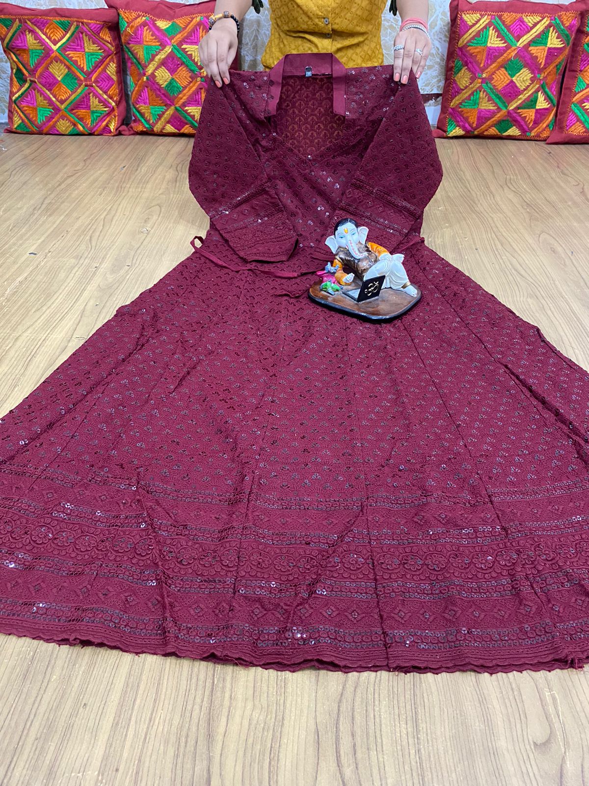 Chikankari Anarkali kurta