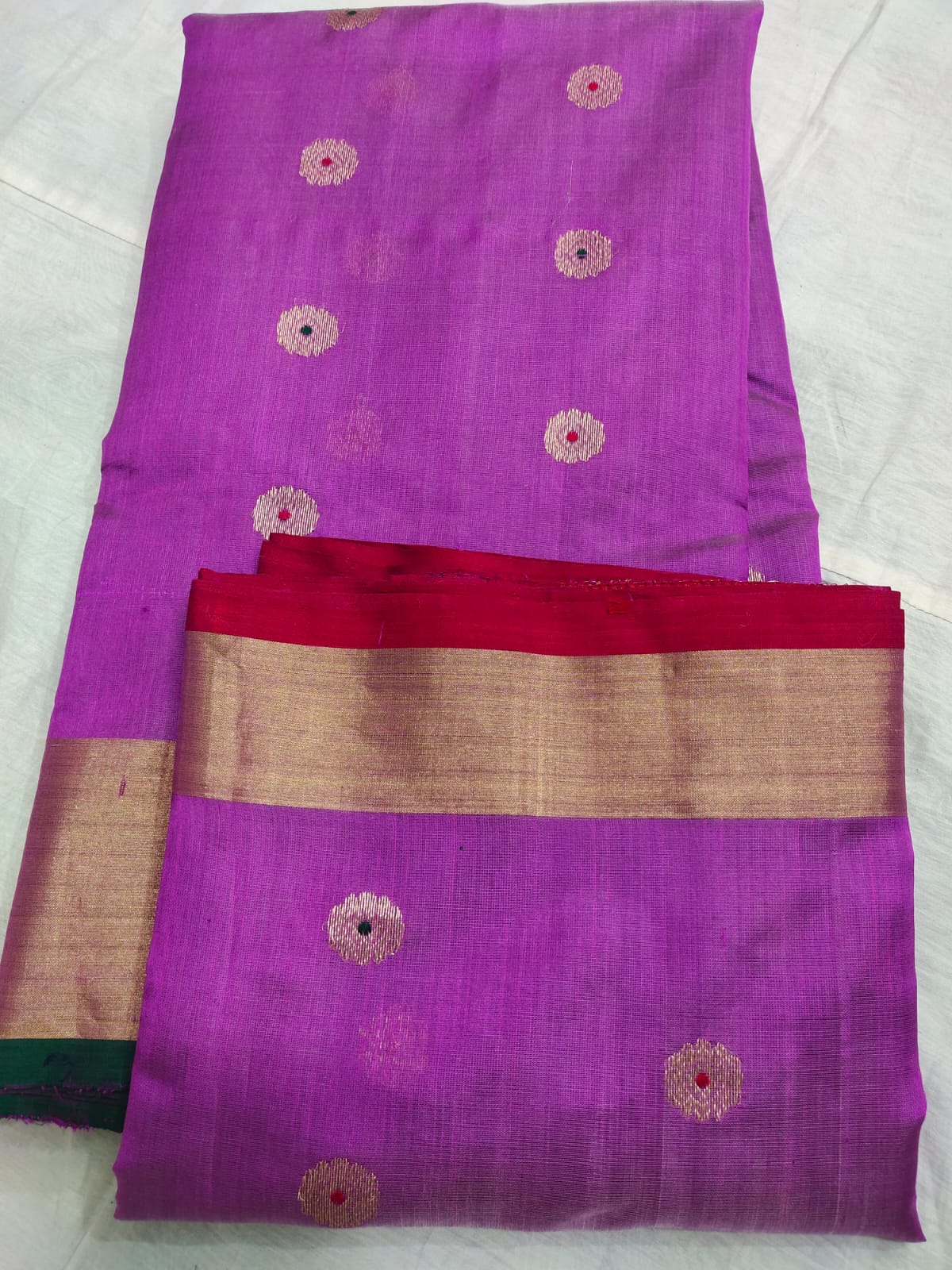 Purple Chanderi saree
