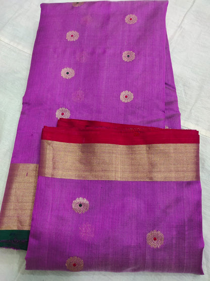 Purple Chanderi saree