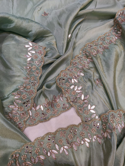 Savishri tissue gottapatti saree