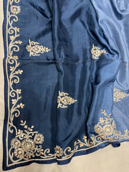 Handloom silk gottapatti saree