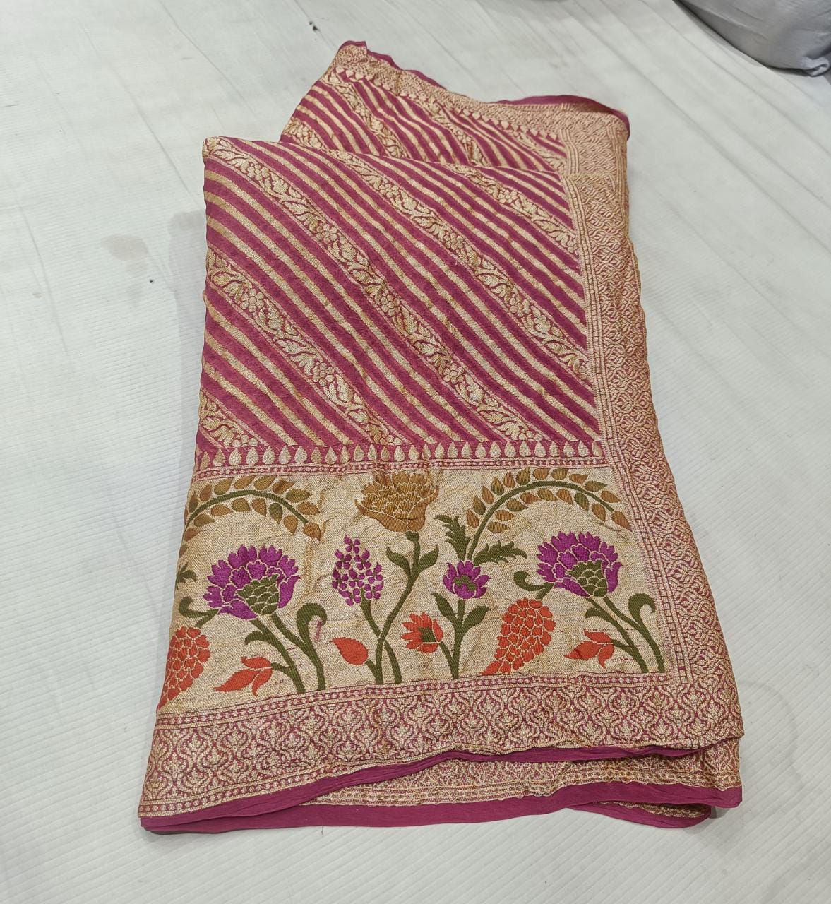 Maheera gorgette banarsi saree