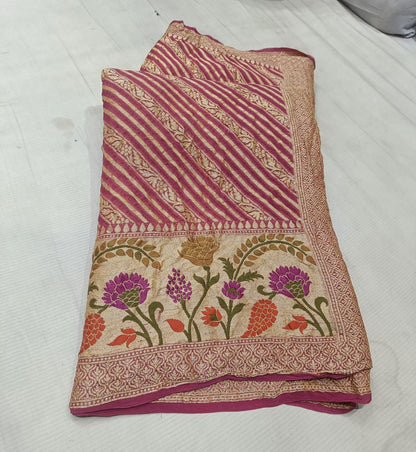 Maheera gorgette banarsi saree