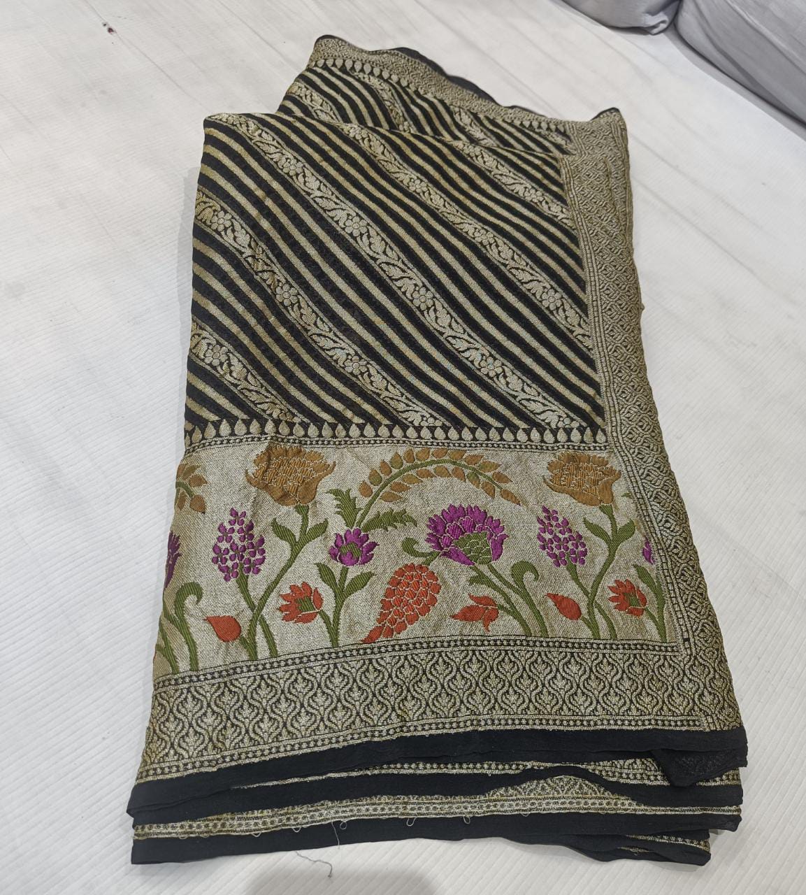 Maheera gorgette banarsi saree