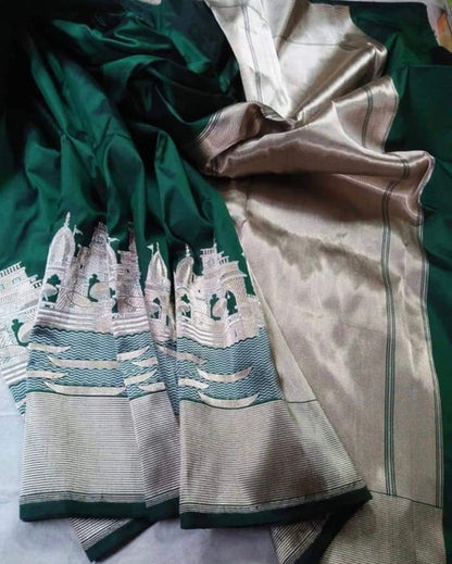 Gangaghat inspired katan saree