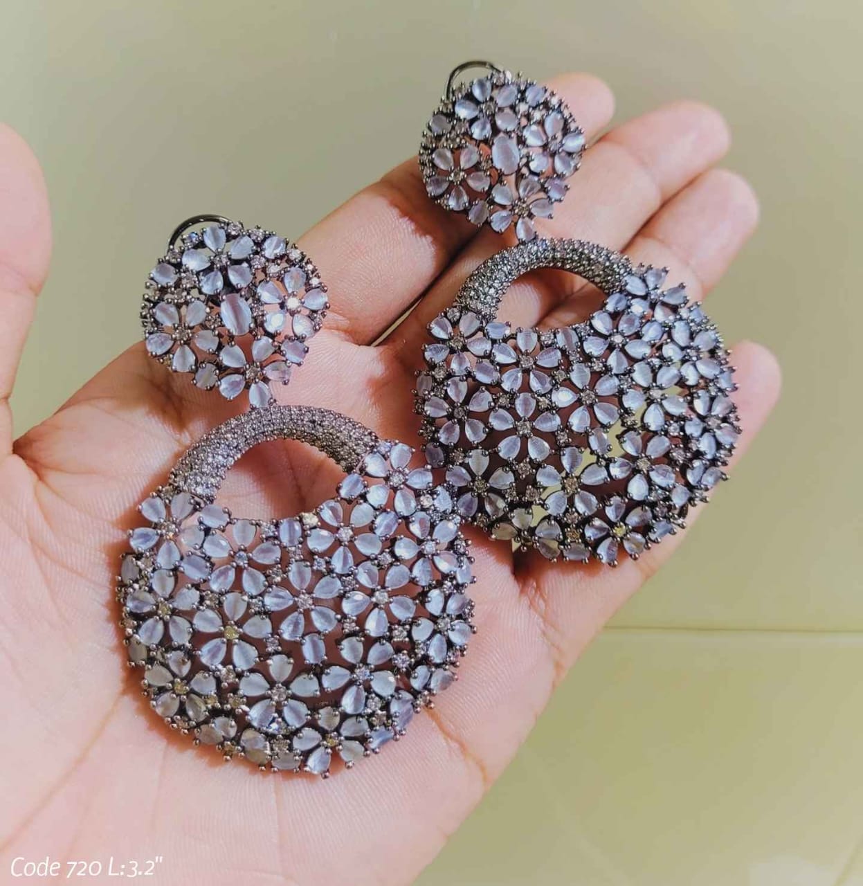 Crisin stone earrings