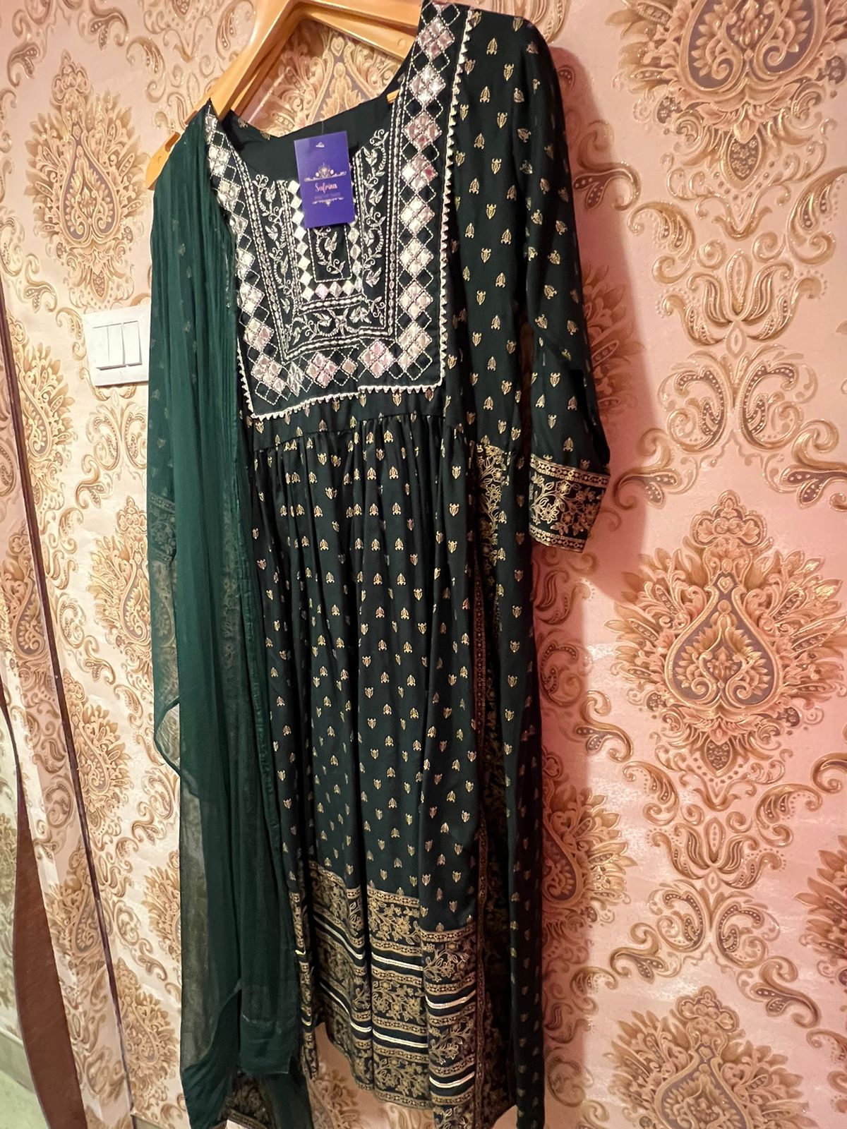Emerald cotton suit piece