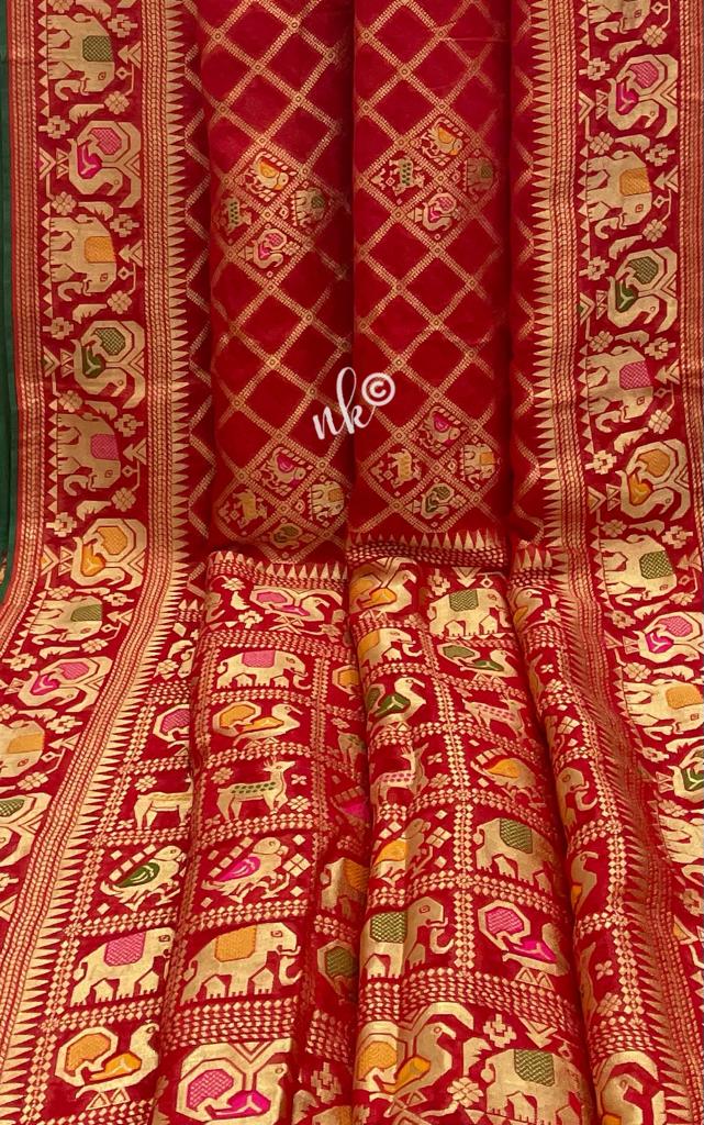 Yanshi khaddi gorgette saree
