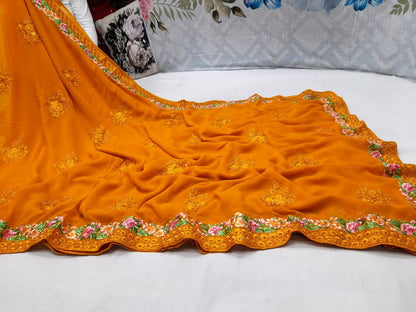 Farzania gorgette saree