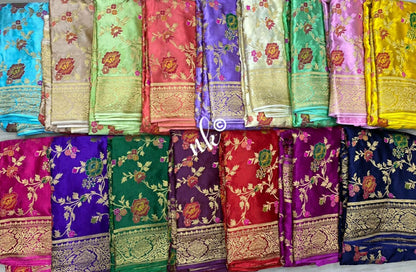 Silky Banarasi Meenakari saree