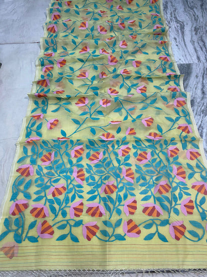 Kavisha tantuj jamdani saree