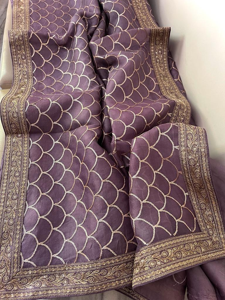 Lavina organza sequence saree
