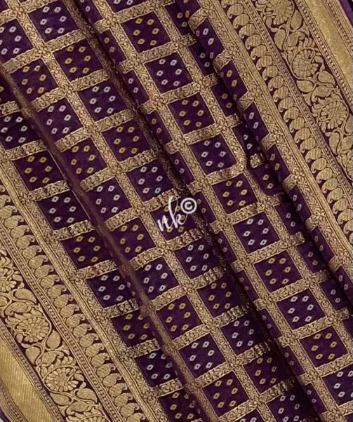 Bandhani gorgette saree