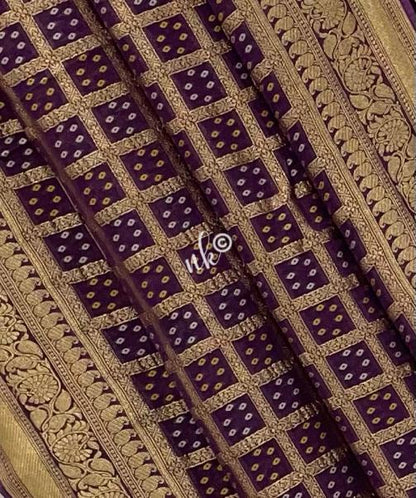 Bandhani gorgette saree