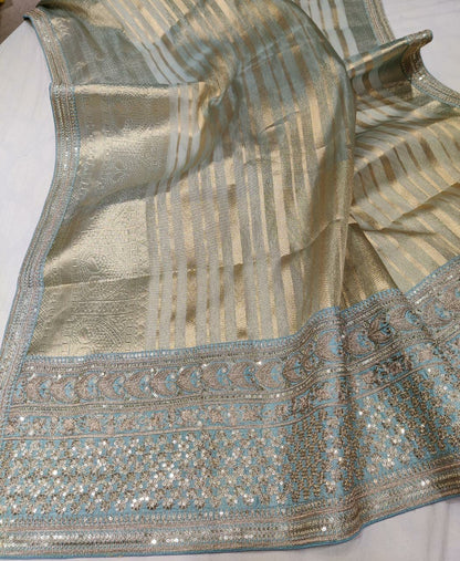 Nashel jari organza saree