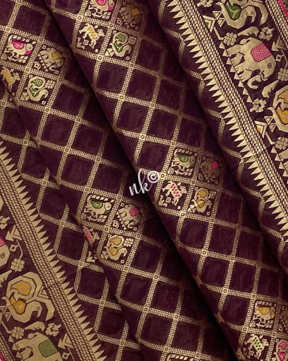 Yanshi khaddi gorgette saree