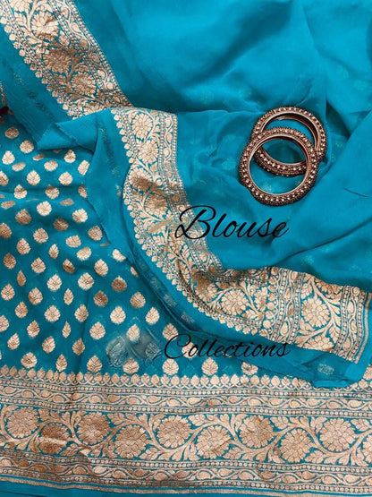 Firoza Banarsi weaved handloom saree